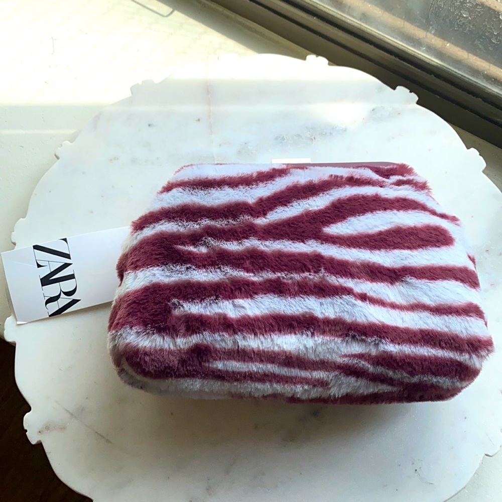 Zara fur bag clutch